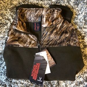 Huntworth camo/brown fleece pullover